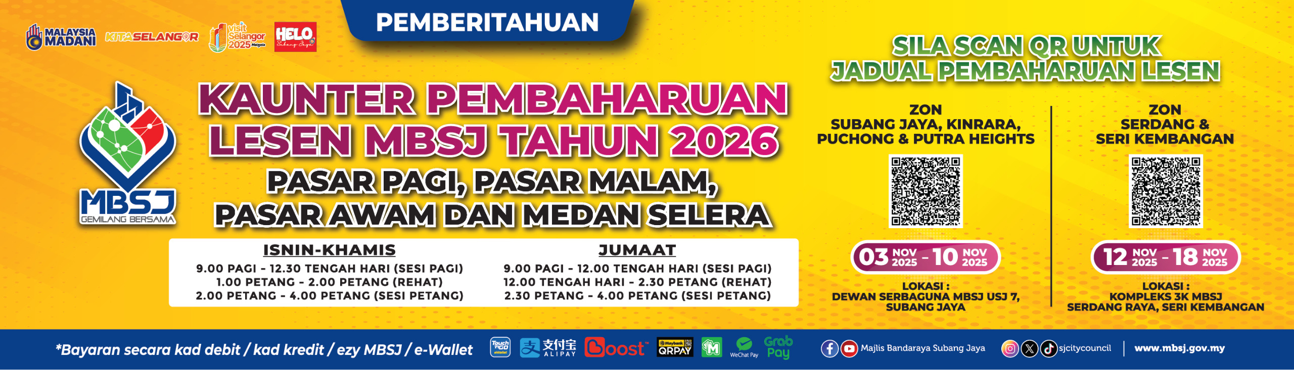 MAKLUMAN KAUNTER PEMBAHARUAN LESEN 2026